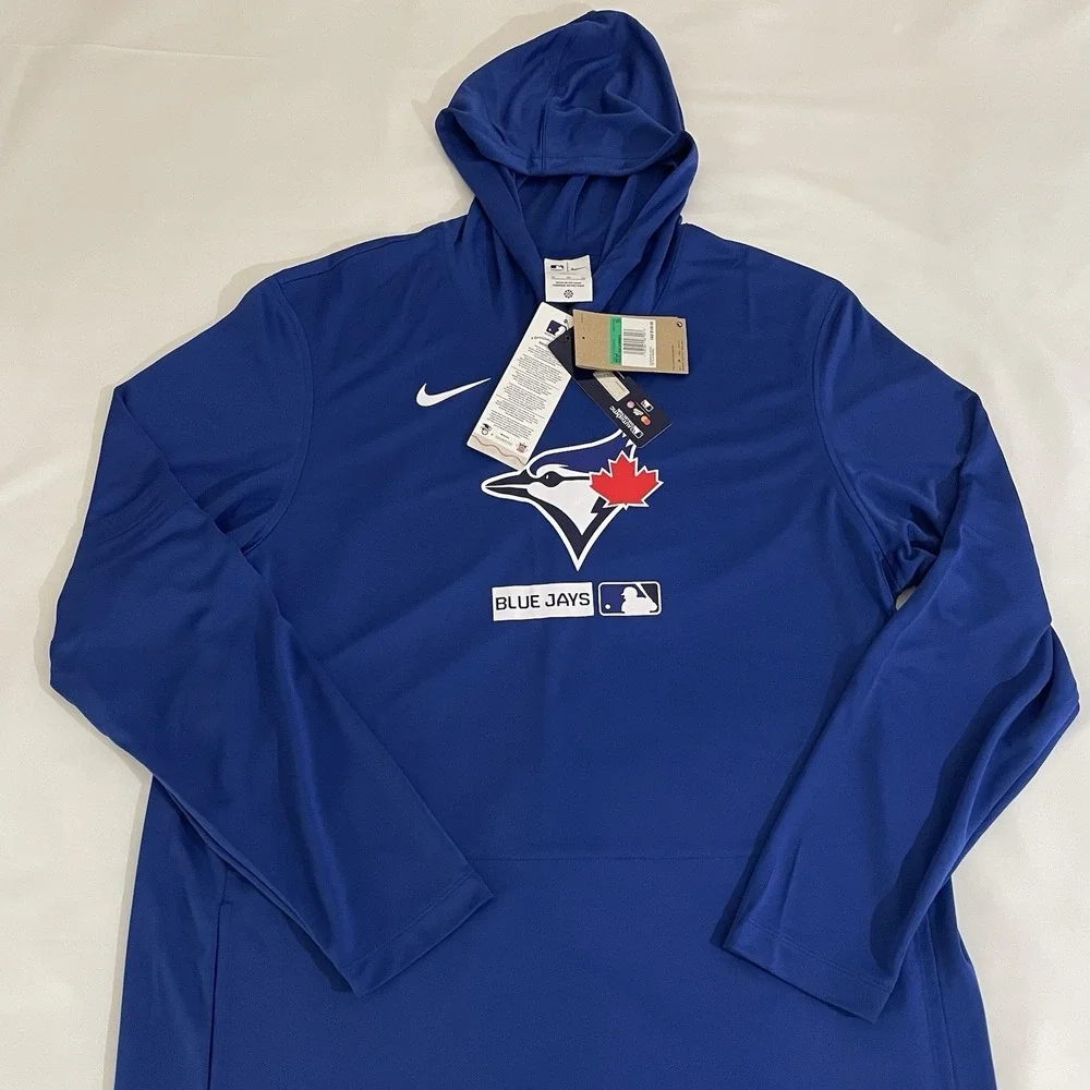 Men's Nike Toronto Blue Jays Authentic Collection Pullover Hoodie Size XL Blue